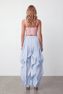 Ruffled Toggle Drawstring Hem Joggers
