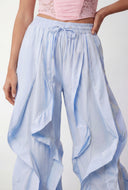 Ruffled Toggle Drawstring Hem Joggers
