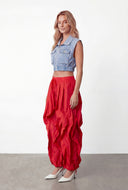 Ruffled Toggle Drawstring Hem Joggers