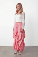 Ruffled Toggle Drawstring Hem Joggers