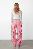 Ruffled Toggle Drawstring Hem Joggers