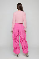 Ruffled Toggle Drawstring Hem Joggers
