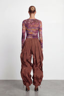 Ruffled Toggle Drawstring Hem Joggers