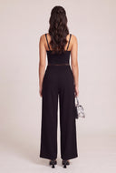 Belted High Waist Wide Leg Pants