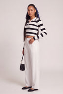 Aylin Pinstripe Wide Leg Pants