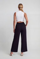Pleated Wide-Leg Dress Pants