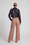 Pleated Wide-Leg Dress Pants