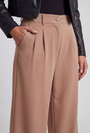 Pleated Wide-Leg Dress Pants