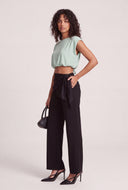 Side Tie Wide Leg Pants