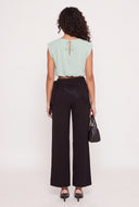 Side Tie Wide Leg Pants