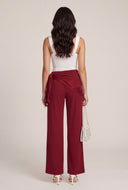 Side Tie Wide Leg Pants