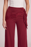 Side Tie Wide Leg Pants