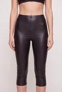 Vegan Leather Capri Leggings