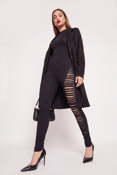 Asymmetrical Cutout Catsuit