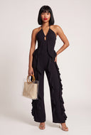 Ruffled Halter Jumpsuit