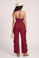 Ruffled Halter Jumpsuit