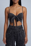 Tie-Front Wide Leg Jumpsuit