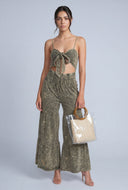 Tie-Front Wide Leg Jumpsuit
