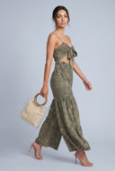 Tie-Front Wide Leg Jumpsuit