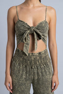 Tie-Front Wide Leg Jumpsuit
