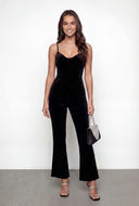 Rhinestone Velvet Sweetheart Bustier Jumpsuit