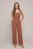 Smocked Waist Jumpsuit