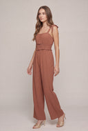 Smocked Waist Jumpsuit