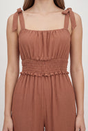 Smocked Waist Jumpsuit