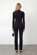 Jovie Ribbed Zip Mock Neck Jumpsuit
