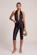 Plunge Capri Jumpsuit