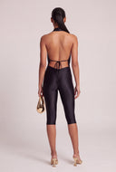 Plunge Capri Jumpsuit