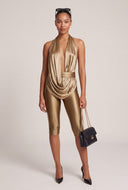 Plunge Capri Jumpsuit