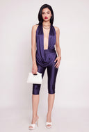 Plunge Capri Jumpsuit