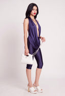 Plunge Capri Jumpsuit