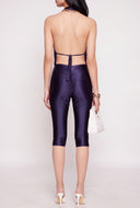 Plunge Capri Jumpsuit