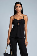 Textured Keyhole Jumpsuit