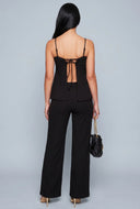 Textured Keyhole Jumpsuit