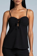 Textured Keyhole Jumpsuit