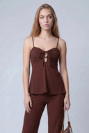 Textured Keyhole Jumpsuit