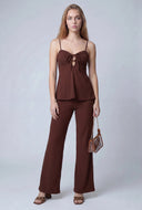 Textured Keyhole Jumpsuit