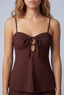 Textured Keyhole Jumpsuit