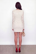 Cassidy Lace Plunge Tie Front Mini Dress