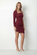 Glitter Metallic Detail One Shoulder Mini Dress