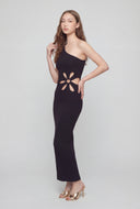 Daisy Cutout One Shoulder Maxi Dress
