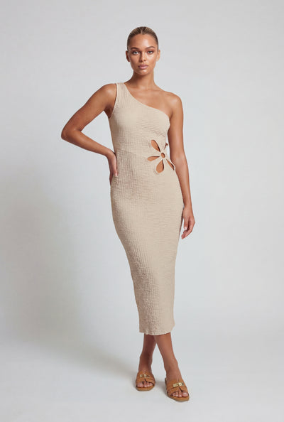 Daisy Cutout One Shoulder Maxi Dress