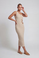 Daisy Cutout One Shoulder Maxi Dress