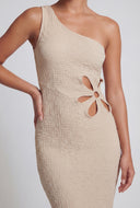 Daisy Cutout One Shoulder Maxi Dress