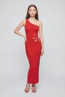 Daisy Cutout One Shoulder Maxi Dress