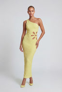 Daisy Cutout One Shoulder Maxi Dress