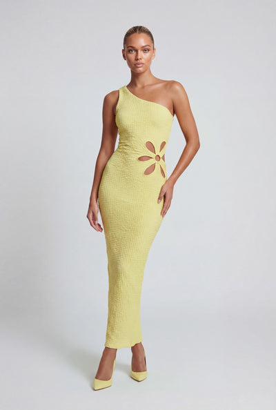 Daisy Cutout One Shoulder Maxi Dress